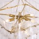 Endon-122740 - Venice - Brushed Aged Brass 10 Light Centre Fitting with Clear Textured Glass