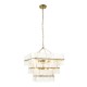 Endon-122740 - Venice - Brushed Aged Brass 10 Light Centre Fitting with Clear Textured Glass