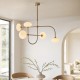Endon-122758 - Ottowa - Brushed Aged Brass 5 Light Semi Flush with Opal Glass