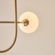 Endon-122758 - Ottowa - Brushed Aged Brass 5 Light Semi Flush with Opal Glass