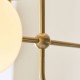 Endon-122758 - Ottowa - Brushed Aged Brass 5 Light Semi Flush with Opal Glass
