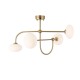 Endon-122759 - Ottowa - Brushed Aged Brass 4 Light Semi Flush with Opal Glass