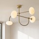 Endon-122759 - Ottowa - Brushed Aged Brass 4 Light Semi Flush with Opal Glass