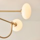 Endon-122759 - Ottowa - Brushed Aged Brass 4 Light Semi Flush with Opal Glass