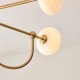 Endon-122759 - Ottowa - Brushed Aged Brass 4 Light Semi Flush with Opal Glass