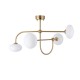 Endon-122759 - Ottowa - Brushed Aged Brass 4 Light Semi Flush with Opal Glass