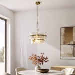 Ancara - Brushed Aged Brass 3 Light Centre Fitting with Clear Textured Glass