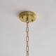 Endon-122765 - Ancara - Brushed Aged Brass 3 Light Centre Fitting with Clear Textured Glass