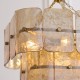 Endon-122769 - Venice - Brushed Aged Brass 4 Light Centre Fitting with Champagne Textured Glass