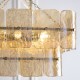Endon-122770 - Venice - Brushed Aged Brass 6 Light Centre Fitting with Champagne Textured Glass