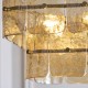 Endon-122770 - Venice - Brushed Aged Brass 6 Light Centre Fitting with Champagne Textured Glass