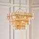 Endon-122771 - Venice - Brushed Aged Brass 10 Light Centre Fitting with Champagne Textured Glass