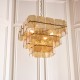 Endon-122771 - Venice - Brushed Aged Brass 10 Light Centre Fitting with Champagne Textured Glass