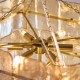 Endon-122771 - Venice - Brushed Aged Brass 10 Light Centre Fitting with Champagne Textured Glass