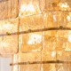 Endon-122771 - Venice - Brushed Aged Brass 10 Light Centre Fitting with Champagne Textured Glass