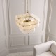 Endon-122773 - Venice - Brushed Aged Brass 4 Light Centre Fitting with White Textured Glass