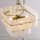 Endon-122773 - Venice - Brushed Aged Brass 4 Light Centre Fitting with White Textured Glass