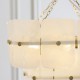 Endon-122773 - Venice - Brushed Aged Brass 4 Light Centre Fitting with White Textured Glass