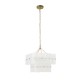 Endon-122773 - Venice - Brushed Aged Brass 4 Light Centre Fitting with White Textured Glass
