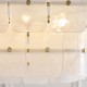 Endon-122774 - Venice - Brushed Aged Brass 6 Light Centre Fitting with White Textured Glass