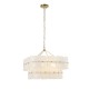 Endon-122774 - Venice - Brushed Aged Brass 6 Light Centre Fitting with White Textured Glass