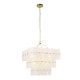 Endon-122775 - Venice - Brushed Aged Brass 10 Light Centre Fitting with White Textured Glass