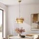Endon-122776 - Ancara - Brushed Aged Brass 3 Light Centre Fitting with Champagne Textured Glass