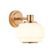Endon-122784 - Evora - Brushed Aged Brass Wall Lamp with Opal Ribbed Glass