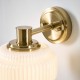 Endon-122784 - Evora - Brushed Aged Brass Wall Lamp with Opal Ribbed Glass