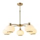 Endon-122785 - Evora - Brushed Aged Brass 5 Light Centre Fitting with Opal Ribbed Glass