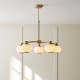 Endon-122785 - Evora - Brushed Aged Brass 5 Light Centre Fitting with Opal Ribbed Glass