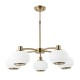 Endon-122785 - Evora - Brushed Aged Brass 5 Light Centre Fitting with Opal Ribbed Glass