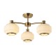 Endon-122786 - Evora - Brushed Aged Brass 3 Light Centre Fitting with Opal Ribbed Glass