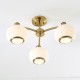 Endon-122786 - Evora - Brushed Aged Brass 3 Light Centre Fitting with Opal Ribbed Glass