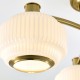 Endon-122786 - Evora - Brushed Aged Brass 3 Light Centre Fitting with Opal Ribbed Glass