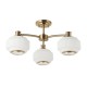 Endon-122786 - Evora - Brushed Aged Brass 3 Light Centre Fitting with Opal Ribbed Glass