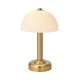 Endon-122788 - Bridport - Warm Brass Rechargeable Table Lamp with Matt Opal Glass