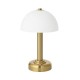 Endon-122788 - Bridport - Warm Brass Rechargeable Table Lamp with Matt Opal Glass
