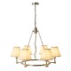 Endon-123581 - Arabella & Ivy - Bright Nickel 6 Light Centre Fitting with Vintage White Shade