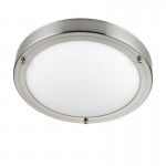 Portico - Bathroom Satin Nickel & Frosted Glass Flush Portico - Bathroom Satin Nickel & Frosted Glass Flush