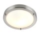 Saxby-12421 - Portico - Bathroom Satin Nickel & Frosted Glass Flush