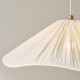 Endon-124380 - Isabella Grand - Brushed Aged Brass Pendant with Vintage White Gathered Scalloped Edge Shade