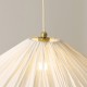 Endon-124380 - Isabella Grand - Brushed Aged Brass Pendant with Vintage White Gathered Scalloped Edge Shade