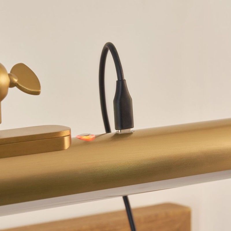 Endon-124632 - Kas - Warm Brass USB Rechargeable Picture Light