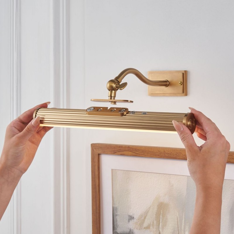 Endon-124635 - Kindos - Warm Brass USB Rechargeable Picture Light