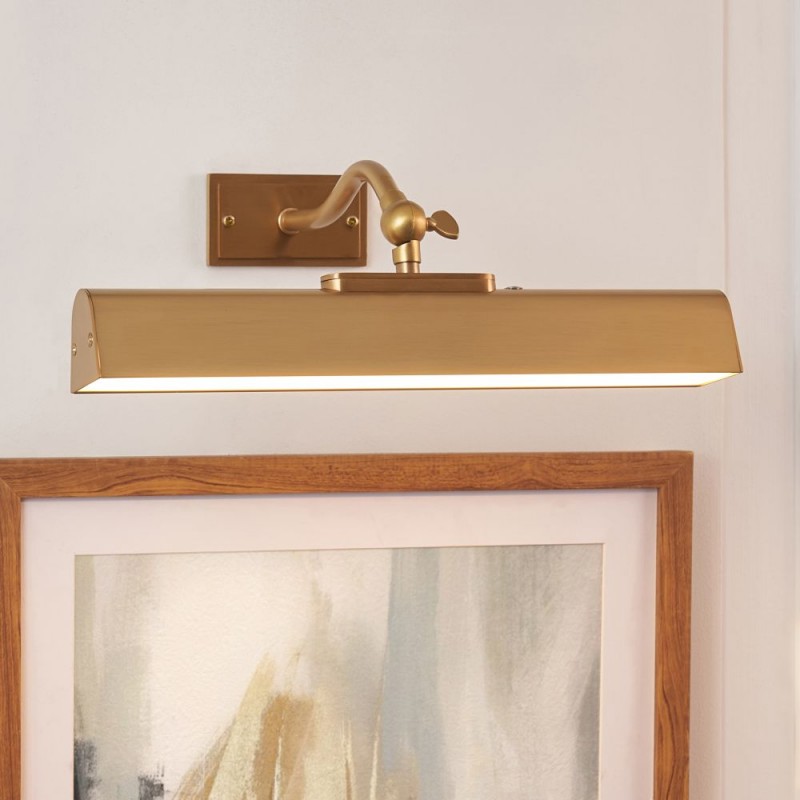 Endon-124637 - Lasos - Warm Brass USB Rechargeable Picture Light