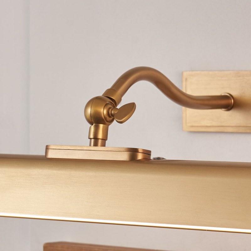 Endon-124637 - Lasos - Warm Brass USB Rechargeable Picture Light
