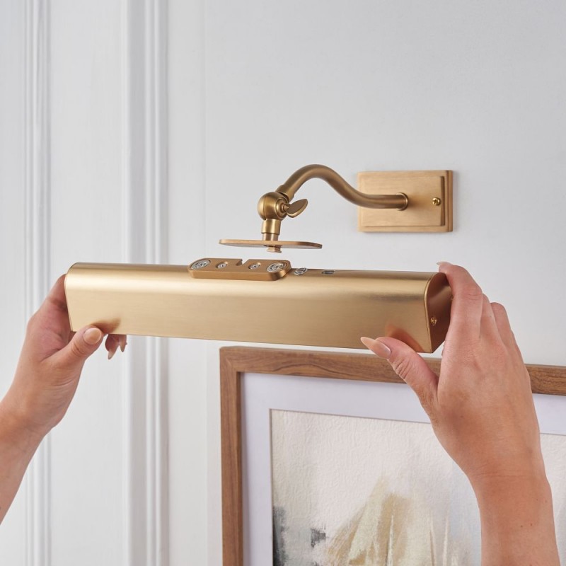 Endon-124637 - Lasos - Warm Brass USB Rechargeable Picture Light