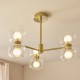 Endon-124804 - Rossano - Warm Brass 6 Light Centre Fitting with Clear & Frosted Glass