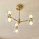 Endon-124804 - Rossano - Warm Brass 6 Light Centre Fitting with Clear & Frosted Glass